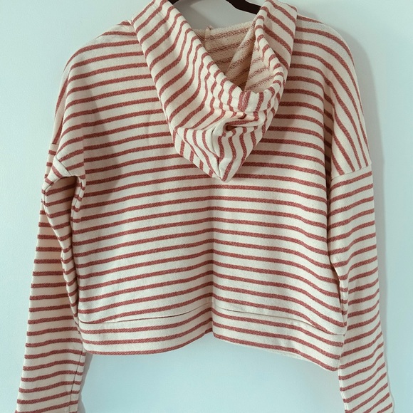 Forever 21 striped cropped with hoodie. Excellent condition. - Picture 3 of 4